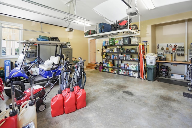 414 Augusta Way, Wirtz, VA 24184 - garage featuring a garage door opener and a workshop area