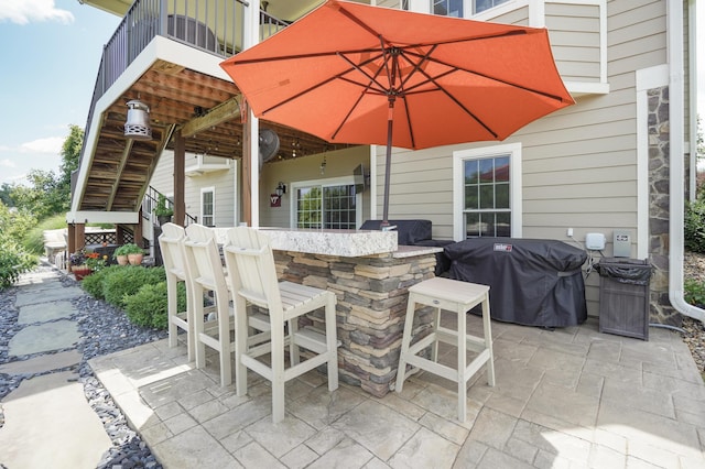 414 Augusta Way, Wirtz, VA 24184 - patio / terrace with grilling area and a patio