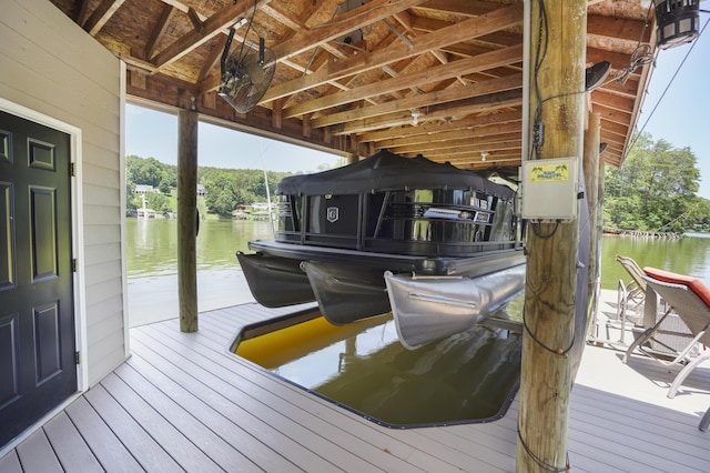 414 Augusta Way, Wirtz, VA 24184 - dock with boat lift and a water view