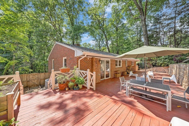 2702 Yellow Mountain Rd SE, Roanoke, VA 24014 - wooden terrace featuring outdoor dining space