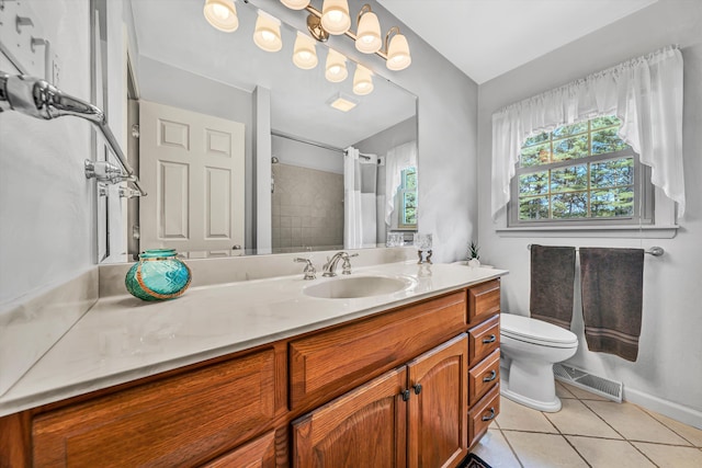 716 Arcadia Cir, Vinton, VA 24179 - full bath with tile patterned flooring, vanity, and a shower with shower curtain