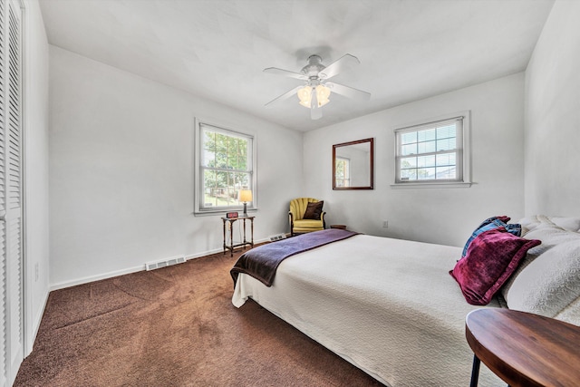 716 Arcadia Cir, Vinton, VA 24179 - bedroom with carpet flooring, a closet, and ceiling fan