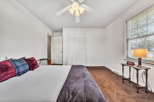 716 Arcadia Cir, Vinton, VA 24179 - bedroom featuring carpet floors and a ceiling fan