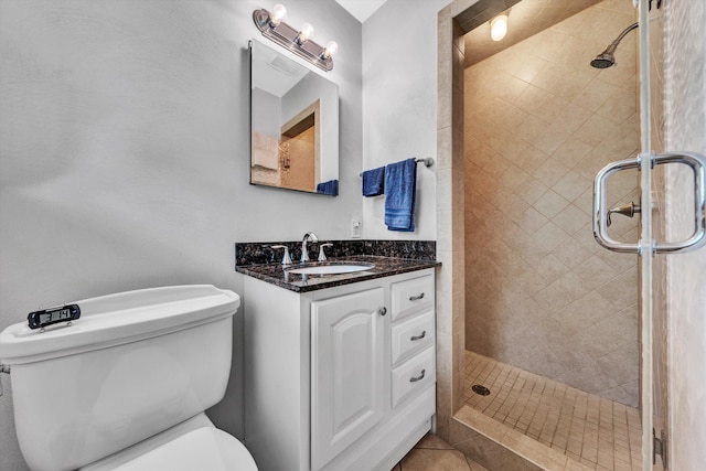 716 Arcadia Cir, Vinton, VA 24179 - full bathroom with a stall shower, vanity, and tile patterned flooring