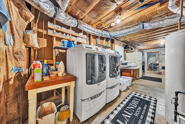 716 Arcadia Cir, Vinton, VA 24179 - laundry room with separate washer and dryer and gas water heater