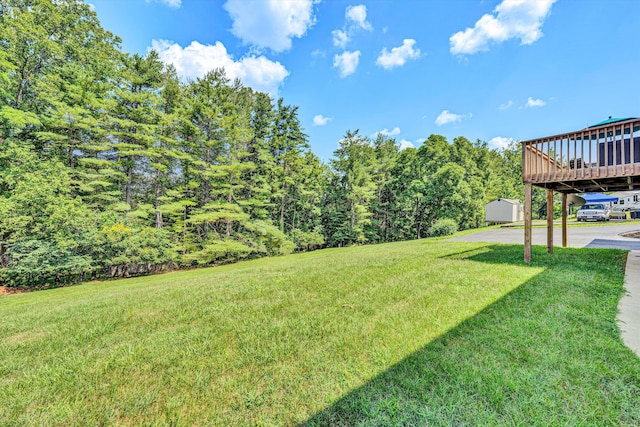 716 Arcadia Cir, Vinton, VA 24179 - view of green lawn with a deck