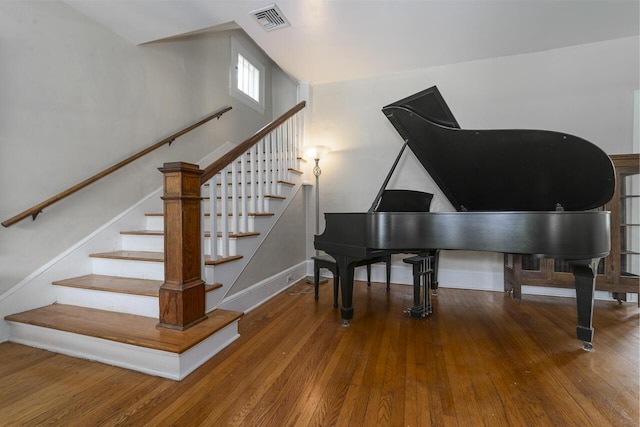 2506 Rosalind Ave SW, Roanoke, VA 24014 - living area with wood-type flooring and stairway