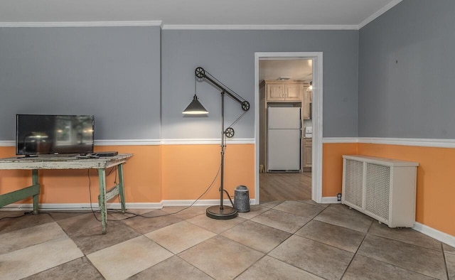 2506 Rosalind Ave SW, Roanoke, VA 24014 - tiled office featuring radiator heating unit and ornamental molding