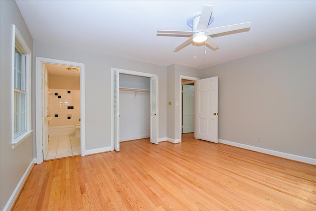 115 Bartley Dr, Salem, VA 24153 - unfurnished bedroom with light wood finished floors, ensuite bath, and a closet