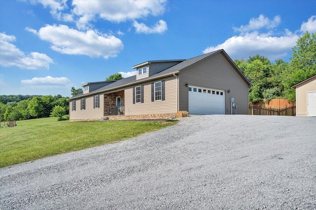 3141 Trinity Rd, Troutville, VA 24175 - view of front of house featuring a garage, gravel driveway, and covered porch