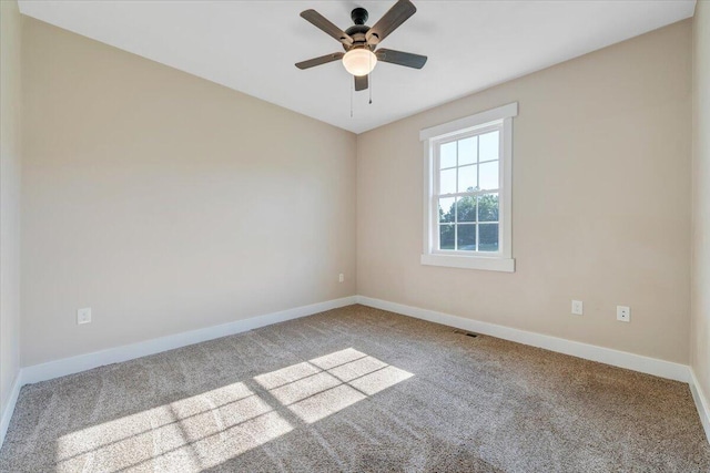 3141 Trinity Rd, Troutville, VA 24175 - carpeted spare room with baseboards and a ceiling fan