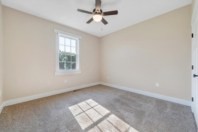 3141 Trinity Rd, Troutville, VA 24175 - carpeted spare room featuring baseboards and ceiling fan
