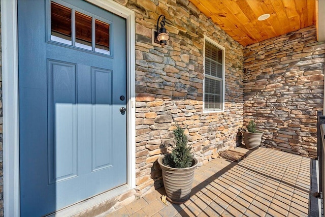 3141 Trinity Rd, Troutville, VA 24175 - entrance to property featuring stone siding and covered porch