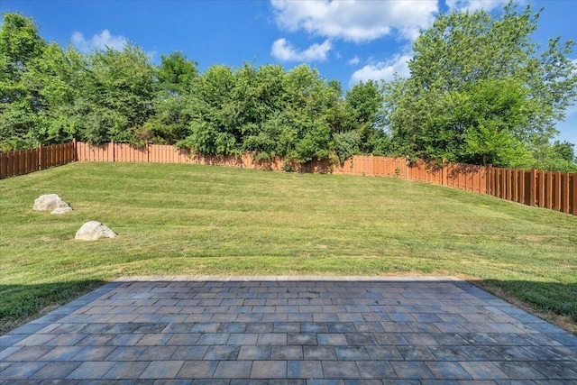 3141 Trinity Rd, Troutville, VA 24175 - fenced backyard with a patio