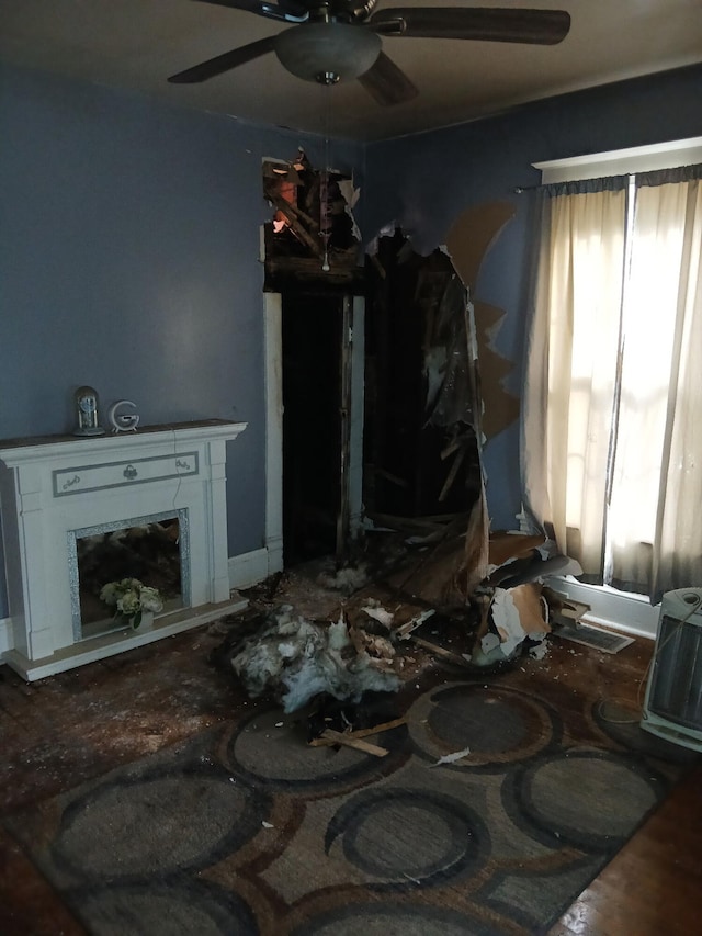 918 Dale Ave SE, Roanoke, VA 24013 - living area with ceiling fan
