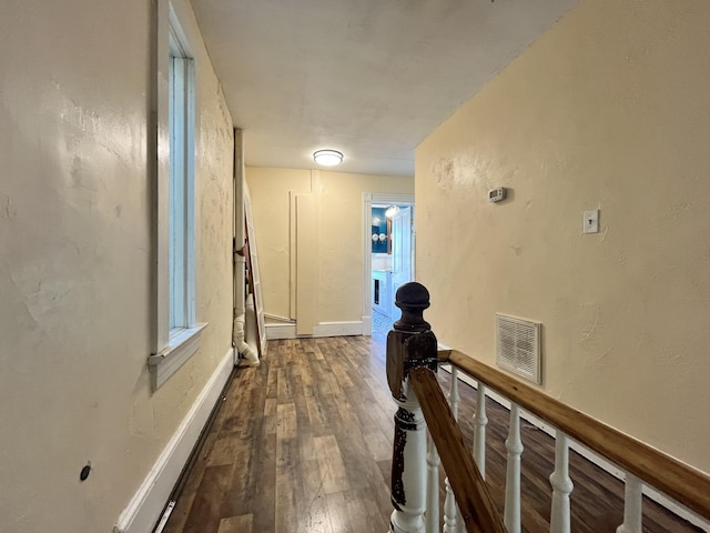405 Mountain Ave SW, Roanoke, VA 24016 - hallway with dark wood finished floors and baseboards