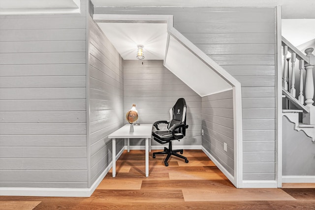 3717 Martinell Ave, Roanoke, VA 24018 - office with wood finished floors and wooden walls