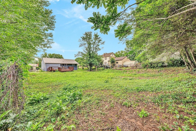 3717 Martinell Ave, Roanoke, VA 24018 - view of yard featuring a wooden deck