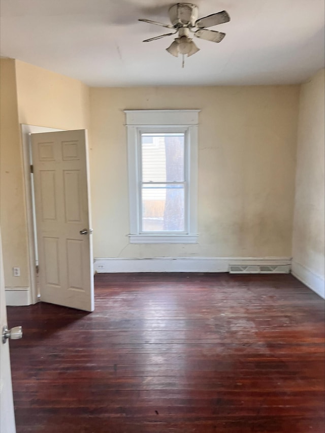906 5th St SE, Roanoke, VA 24013 - spare room with wood-type flooring and ceiling fan