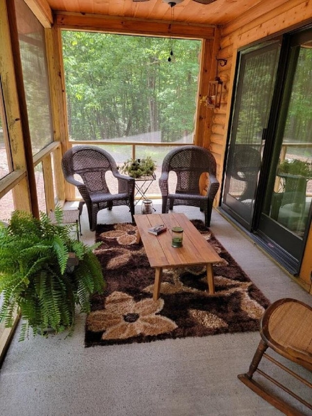 350 Sizer Ln, New Castle, VA 24127 - sunroom featuring ceiling fan