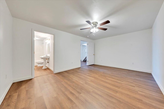 2534 Paris Mountain Rd, Elliston, VA 24087 - spare room featuring light wood-style floors and ceiling fan