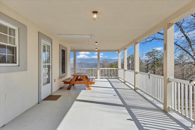 2534 Paris Mountain Rd, Elliston, VA 24087 - view of patio featuring a mountain view