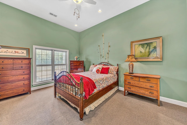 325 Bull Run Trl, Penhook, VA 24137 - bedroom with carpet floors, recessed lighting, and ceiling fan
