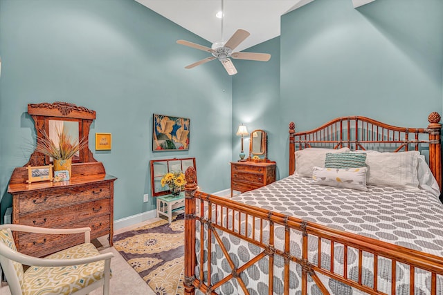 325 Bull Run Trl, Penhook, VA 24137 - bedroom with baseboards and high vaulted ceiling