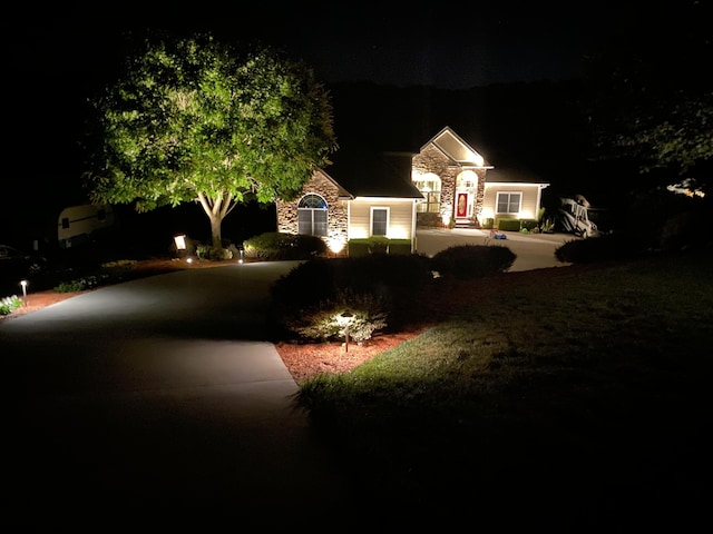 325 Bull Run Trl, Penhook, VA 24137 - view of front of property with stone siding
