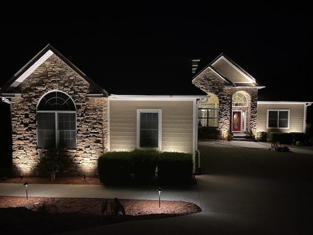 325 Bull Run Trl, Penhook, VA 24137 - view of front facade featuring stone siding
