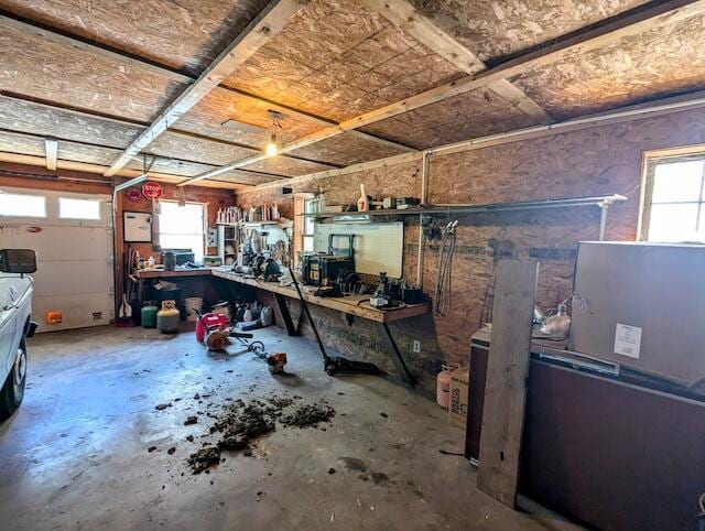 221 Camp Creek Rd NW, Riner, VA 24149 - garage featuring a workshop area