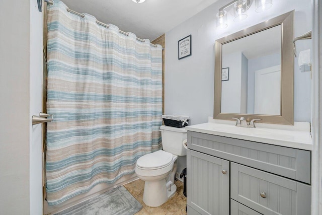 105 Barnette Rd, Salem, VA 24153 - full bath featuring vanity, tile patterned flooring, and a shower with shower curtain