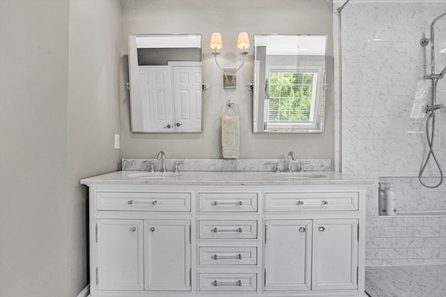 1258 Colby Dr, Forest, VA 24551 - full bathroom with double vanity and tiled shower