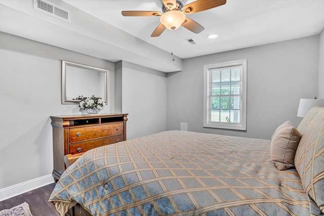 1258 Colby Dr, Forest, VA 24551 - bedroom featuring dark wood-style floors, recessed lighting, and a ceiling fan