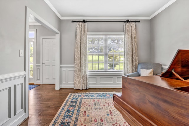 1258 Colby Dr, Forest, VA 24551 - home office featuring wood finished floors, crown molding, and wainscoting