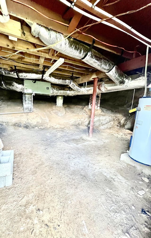 1138 Murray Ave SE, Roanoke, VA 24013 - inside crawl space with water heater