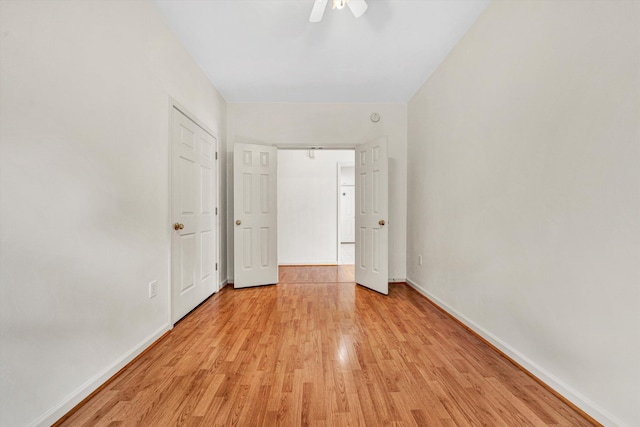 6617 Hartman Ct, Roanoke, VA 24019 - unfurnished bedroom with light wood-type flooring and a ceiling fan