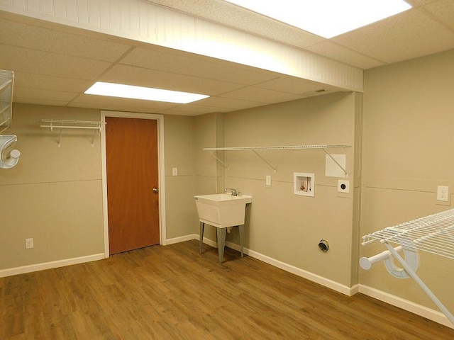 4230 Belford St SW, Roanoke, VA 24018 - laundry room with washer hookup and wood finished floors