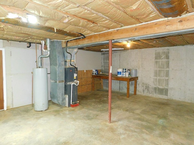 4230 Belford St SW, Roanoke, VA 24018 - unfinished below grade area with water heater and heating unit