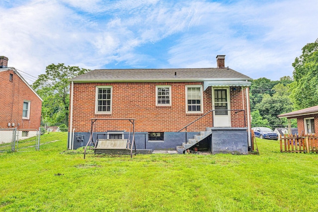 755 Brandon Ave SW, Roanoke, VA 24015 - rear view of house featuring a chimney and brick siding