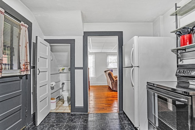 1831 S Carpenter Dr, Covington, VA 24426 - kitchen featuring black range with electric stovetop
