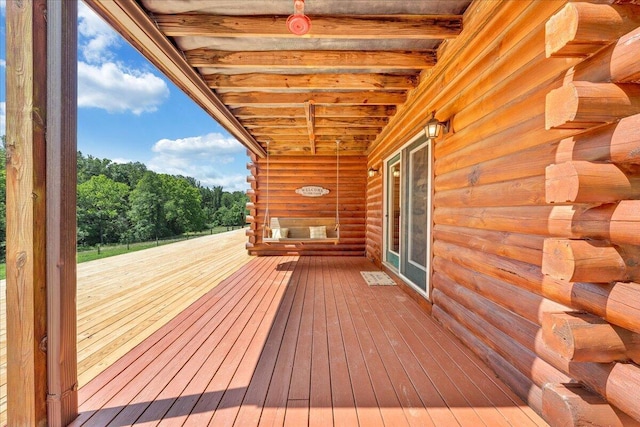 1769 Scenic View Rd, Moneta, VA 24121 - view of wooden deck