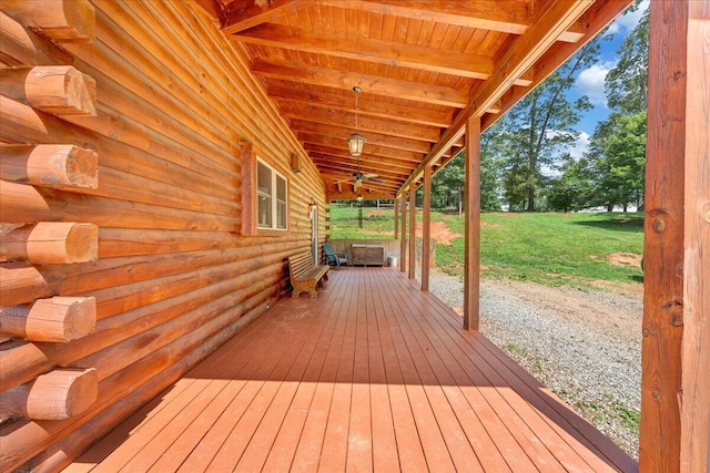 1769 Scenic View Rd, Moneta, VA 24121 - wooden terrace featuring a lawn