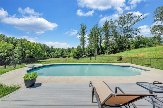 1769 Scenic View Rd, Moneta, VA 24121 - view of swimming pool with a diving board and a wooden deck