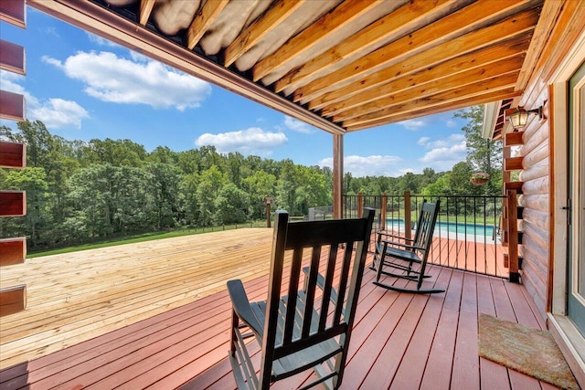 1769 Scenic View Rd, Moneta, VA 24121 - wooden deck featuring a view of trees