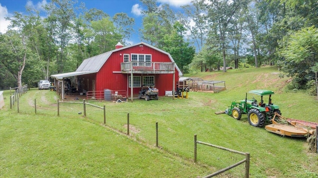 1769 Scenic View Rd, Moneta, VA 24121 - view of yard featuring an outbuilding and view of scattered trees