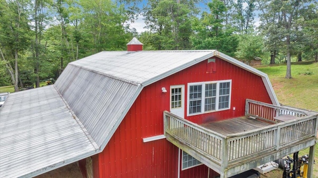 1769 Scenic View Rd, Moneta, VA 24121 - wooden terrace with a yard and view of scattered trees