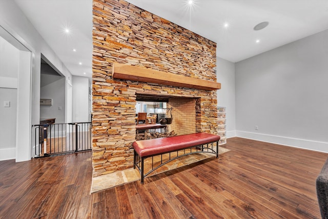 3150 Green Ridge Rd NW, Roanoke, VA 24019 - game room featuring wood-type flooring and recessed lighting