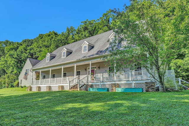 3150 Green Ridge Rd NW, Roanoke, VA 24019 - new england style home with a porch and a front yard