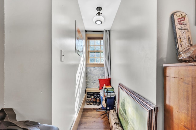 3150 Green Ridge Rd NW, Roanoke, VA 24019 - staircase featuring wood-type flooring and baseboards